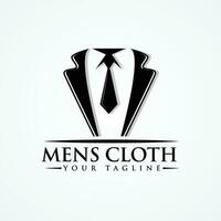 Mannen kleding logo ontwerp vector