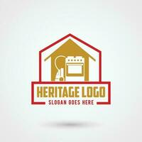erfgoed logo ontwerp vector