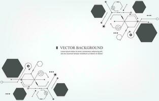 wit technologie achtergrond.geometrisch zeshoek.computer netwerk concept. vector