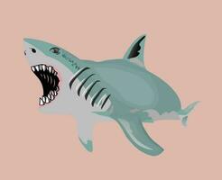 haaienhaai van de bodem van de zee dat zullen prooi vector