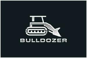 bulldozer gemakkelijk logo vector