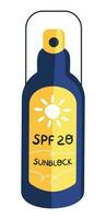 zonnescherm verstuiven fles met spf 20 vector illustratie