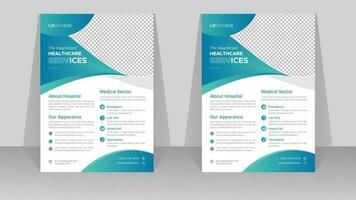 modern medisch of kliniek folder of brochure ontwerp sjabloon vector