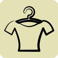 icoon blouse. geschikt voor onderwijs symbool. hand- getrokken stijl. gemakkelijk ontwerp bewerkbaar. ontwerp sjabloon vector