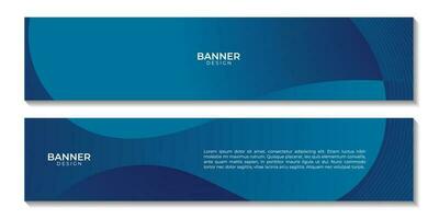 reeks van banners abstract donker blauw kleurrijk helling achtergrond vector illustratie