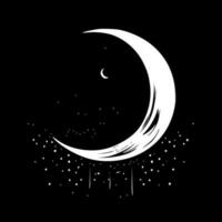 maan - minimalistische en vlak logo - vector illustratie