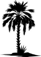 palm boom - minimalistische en vlak logo - vector illustratie