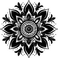 mandala, minimalistische en gemakkelijk silhouet - vector illustratie