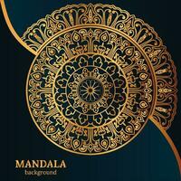 sier- luxe mandala patroon achtergrond met Koninklijk gouden arabesk patroon Arabisch Islamitisch oosten- stijl. traditioneel Turks, Indisch motieven. Super goed voor kleding stof en textiel, behang, verpakking et vector