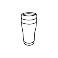 fles roestvrij lijn gemakkelijk logo vector