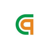 brief cq gemakkelijk meetkundig kleurrijk logo vector
