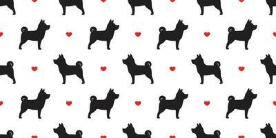hond naadloos patroon vector hart Valentijn hond ras behang achtergrond geïsoleerd