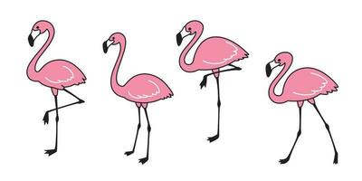 flamingo vector reeks schattig flamingo's verzameling flamingo dier exotisch natuur wild fauna illustratie