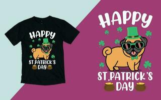 gelukkig st. Patrick dag t overhemd vector