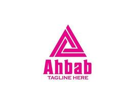 ahbab merk logo ontwerp vector