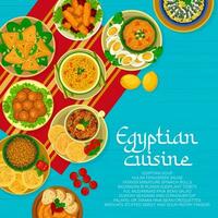 Egyptische keuken restaurant menu vector Hoes