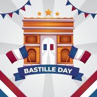 gelukkige bastille-dagillustraties vector