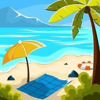 vakantie op strandillustraties vector