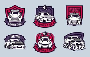 sportwagen logo collecties vector