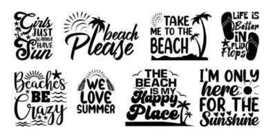 zomer t overhemd ontwerp bundel, wijnoogst zomer t overhemd ontwerp, strand shirt, zomer typografie t overhemd ontwerp verzameling vector