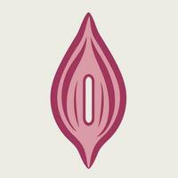 vrouw vulva icoon logo voor gynaecologisch Gezondheid thema vector