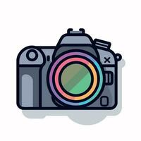 digitaal camera kleurrijk icoon vector
