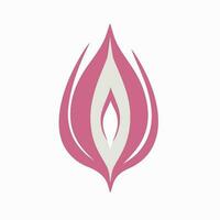 vrouw vulva icoon logo voor gynaecologisch Gezondheid thema vector