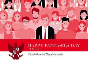 fijne pancasila-dag vector