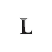 brief l en kolom logo of icoon ontwerp vector