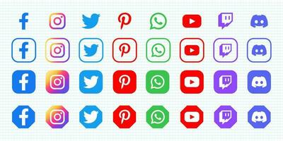 sociaal media icoon sjabloon vector