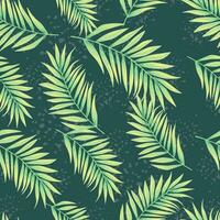 abstract exotisch fabriek naadloos patroon. tropisch palm bladeren patroon. varen blad behang. botanisch textuur. bloemen achtergrond. vector
