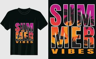 zomer vakantie gevoel t-shirt en het beste t-shirt vector