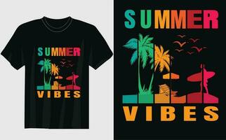 zomer vakantie gevoel t-shirt en het beste t-shirt vector