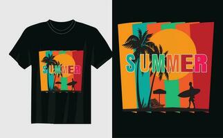 zomer vakantie gevoel t-shirt en het beste t-shirt vector