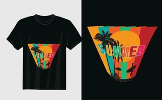 zomer vakantie gevoel t-shirt en het beste t-shirt vector