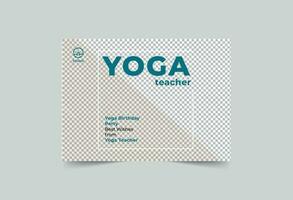 yoga instructeur groet kaart sjabloon. een schoon, modern, en hoge kwaliteit ontwerp bedrijf kaart vector ontwerp. bewerkbare en aanpassen sjabloon bedrijf kaart