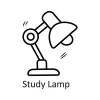 studie lamp vector schets icoon ontwerp illustratie. schrijfbehoeften symbool Aan wit achtergrond eps 10 het dossier