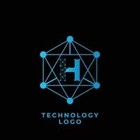 technologie h brief logo vector