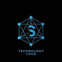 technologie s brief logo vector