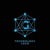 technologie g brief logo vector