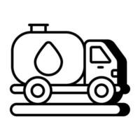 premie downloaden icoon van brandstof vrachtauto vector