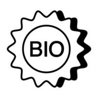 bewerkbare ontwerp icoon van bio teken vector