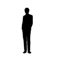 silhouet Mens staand vector illustratie