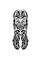 gezicht in traditioneel tribal stijl. zwart tatoeëren patronen. geïsoleerd Aan wit achtergrond. vetcor. vector