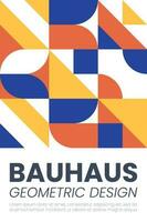 abstract bauhaus elementen vormen voor gebruik net zo banier Hoes of poster vector