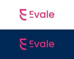 modern ev brief logo ontwerp sjabloon vector