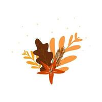 herfst bladeren hand- getrokken. gelukkig dankzegging clip art illustratie vector