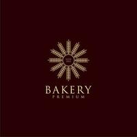 luxe logo ontwerp voor bakkerij vector