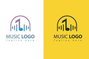 microfoon icoon muziek- en geluid bedrijf logo Sjablonen muziek- logo vector met modern stijl