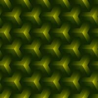 3d groen y vorm patroon achtergrond. vector